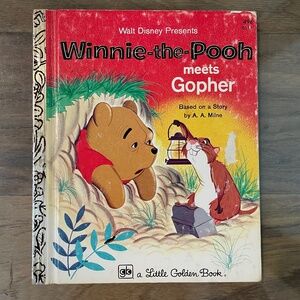 Excellent Condition, Vintage "Winnie-the-Pooh Meets Gopher" Hardcover Book
